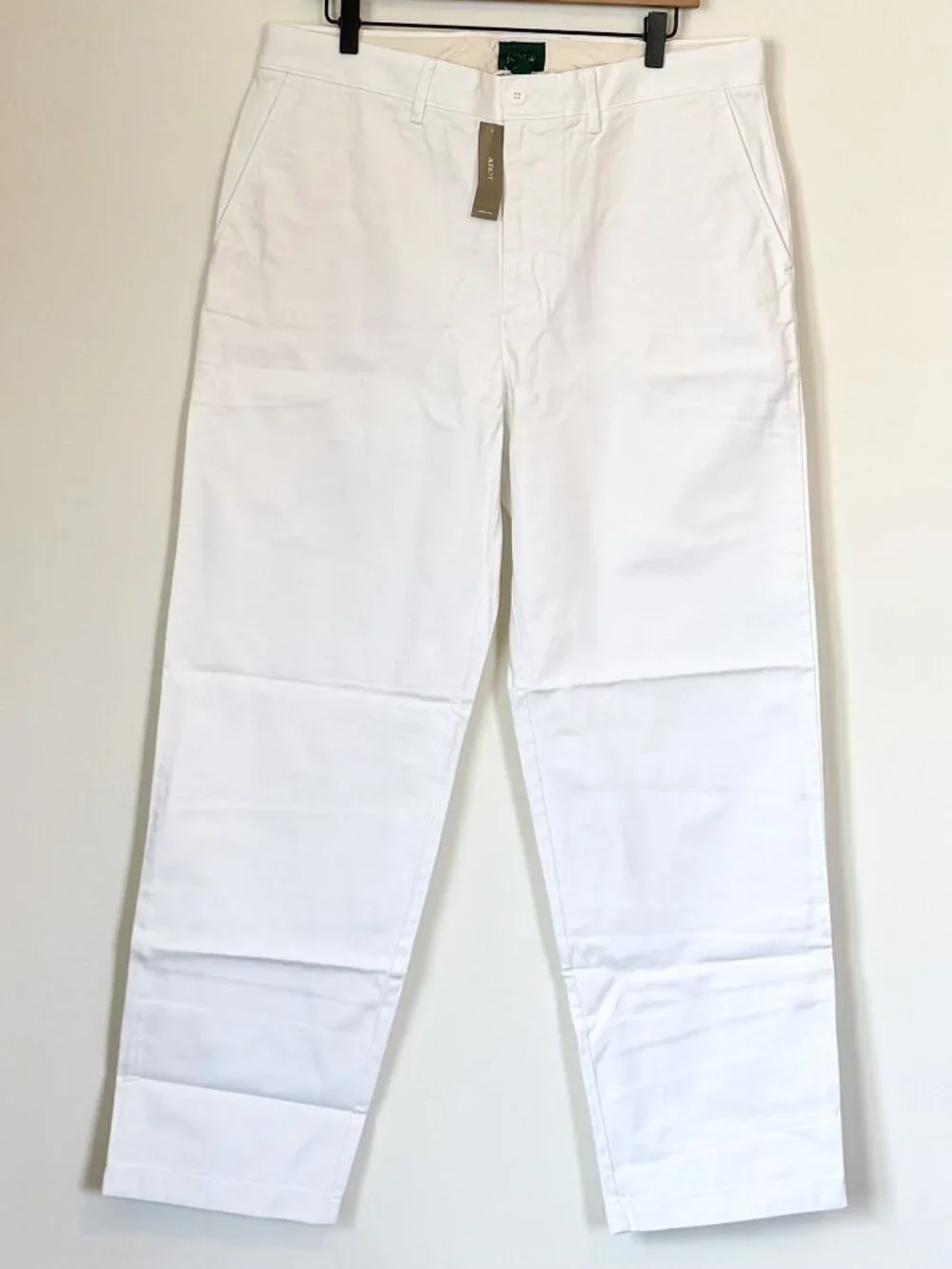 NWT J.Crew White Classic Chino Pant - Size: 34x32